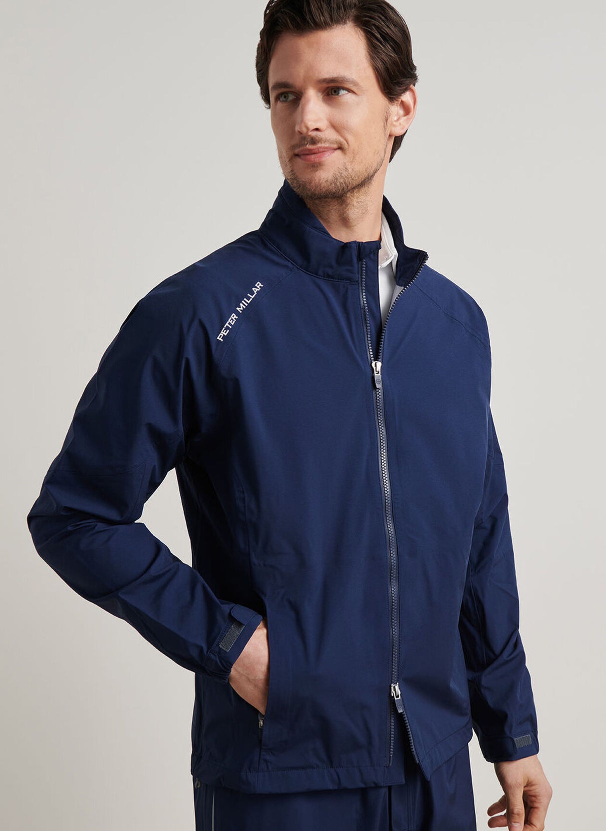 PETER MILLAR Men's Rain Walker Jacket - Windproof & Waterproof - Navy