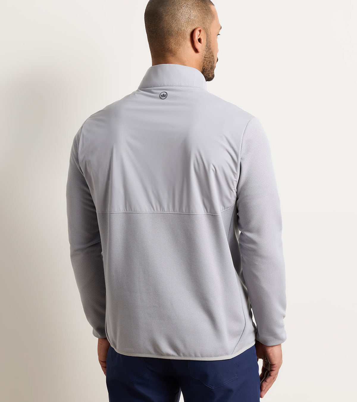 Peter Millar Vail Half-Zip in Gale Grey - view 3