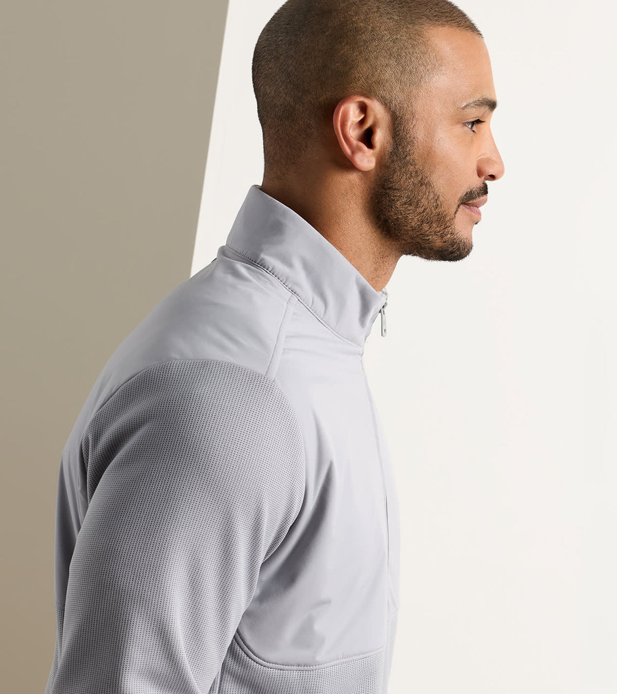 Peter Millar Vail Half-Zip in Gale Grey - view 6