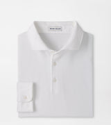 Peter Millar Crown Flex Cotton Long-Sleeve Polo in White - view 1