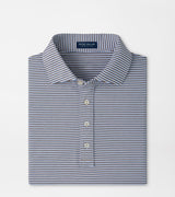 Peter Millar Rondo Performance Jersey Polo in White / Light Mocha - view 1