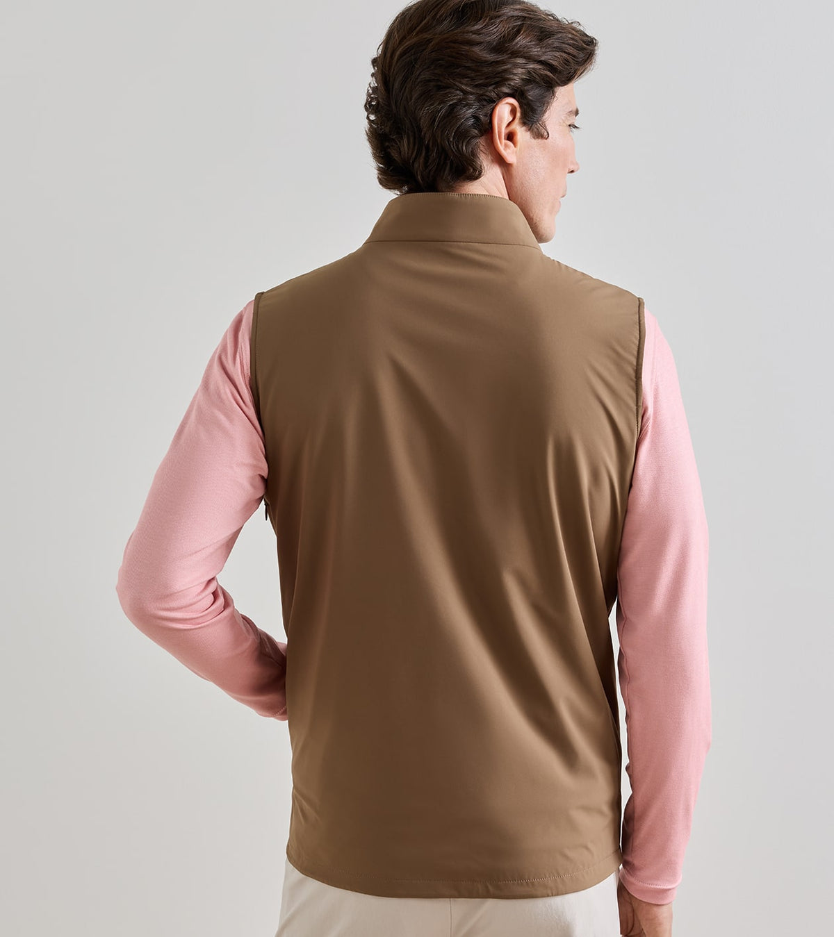 Peter Millar Ryder Reversible Gilet in Light Mocha - view 3