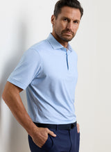 PETER MILLAR Nautilus Performance Jersey Polo Shirt - Men's Classic Fit - Stream Blue