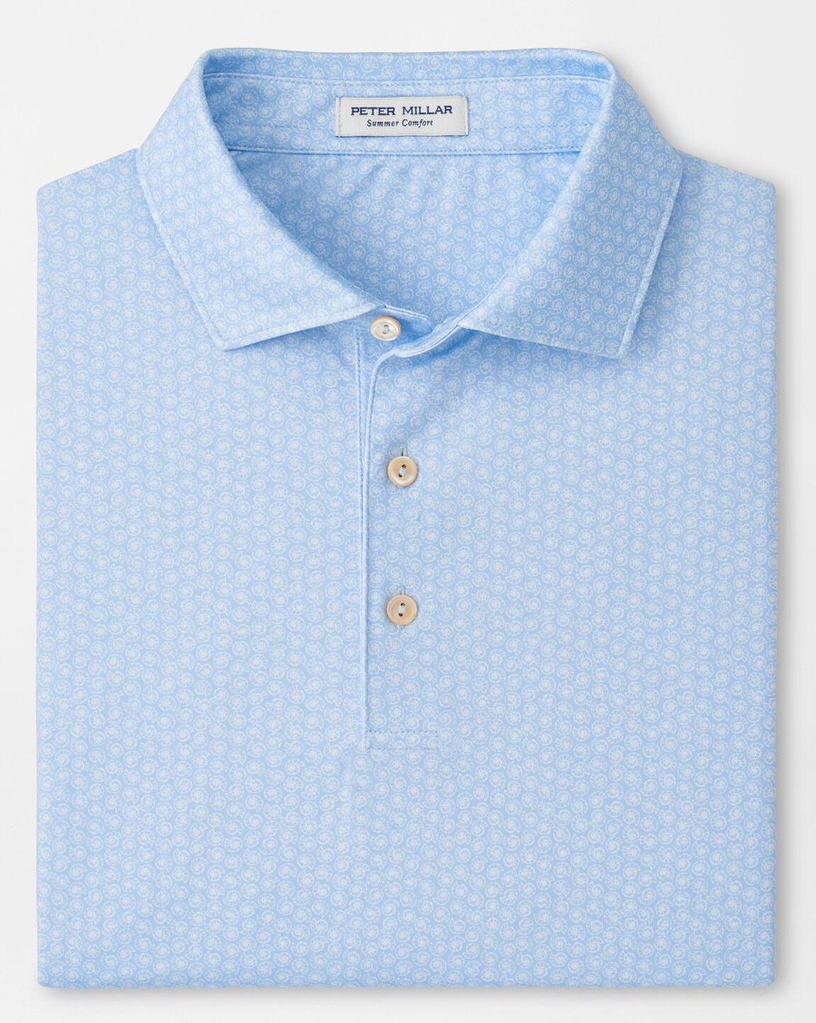 PETER MILLAR Nautilus Performance Jersey Polo Shirt - Men's Classic Fit - Stream Blue
