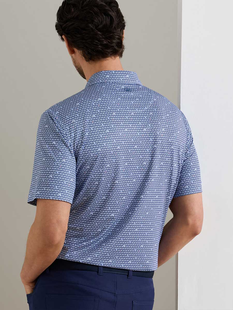 PETER MILLAR On The Half Shell Performance Jersey Polo Shirt - Men's Classic Fit - White