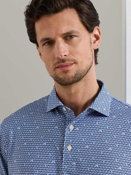 PETER MILLAR On The Half Shell Performance Jersey Polo Shirt - Men's Classic Fit - White