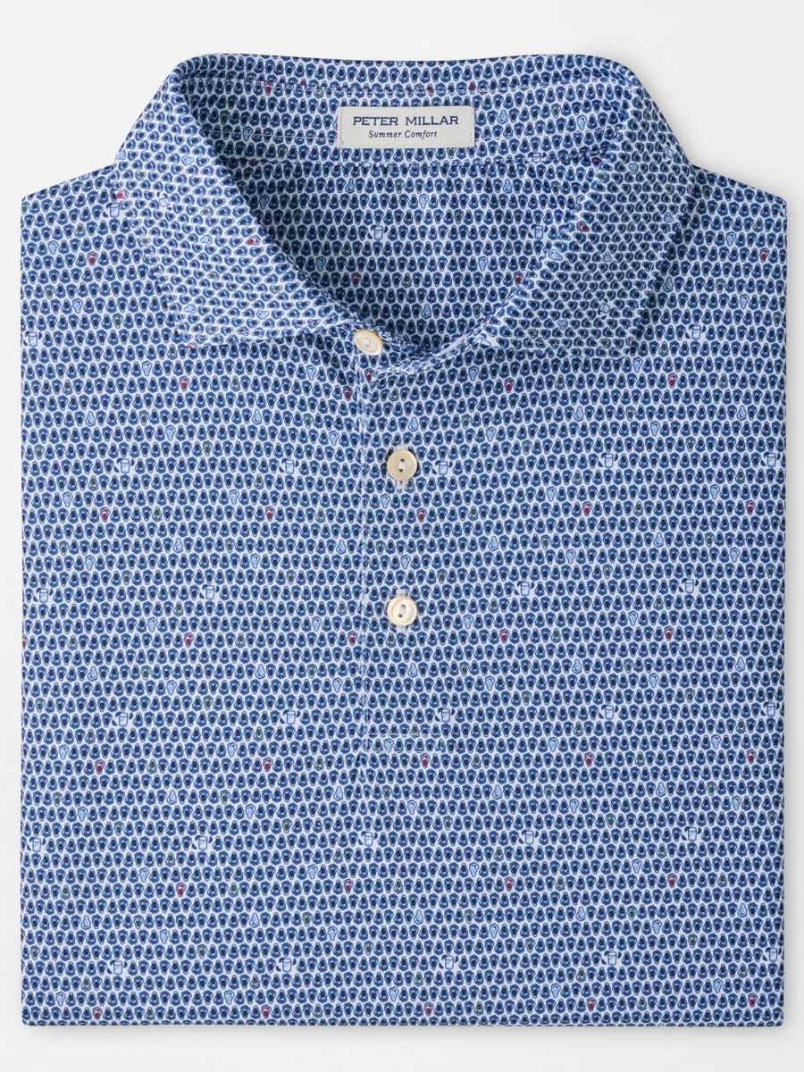 PETER MILLAR On The Half Shell Performance Jersey Polo Shirt - Men's Classic Fit - White