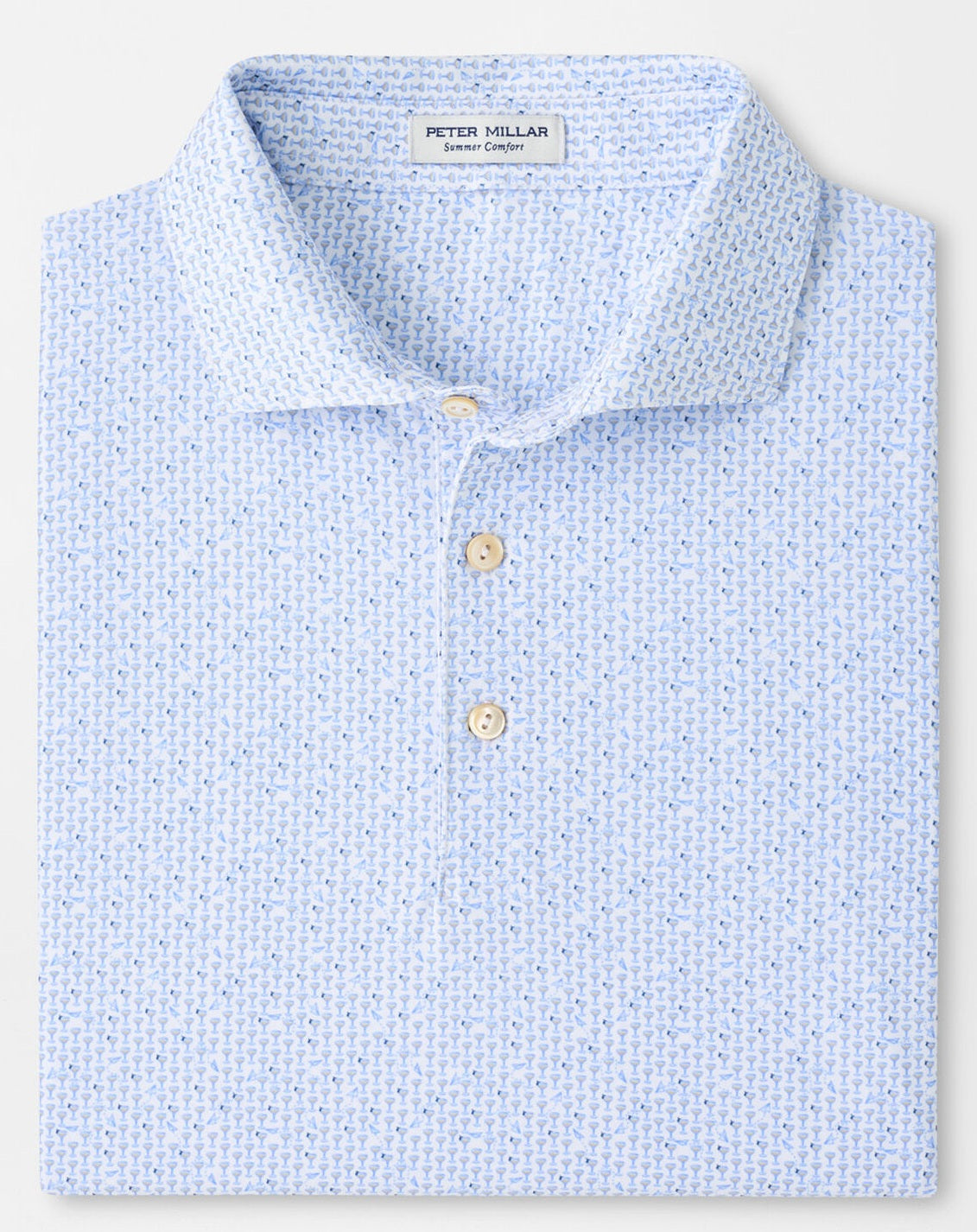 PETER MILLAR Paper Plane Performance Jersey Polo Shirt - Men's Classic Fit - White