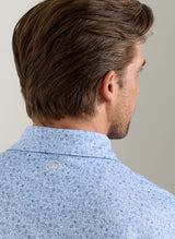 PETER MILLAR Parker Performance Jersey Polo Shirt - Men's Classic Fit - Stream Blue