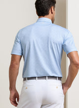 PETER MILLAR Pennants Performance Jersey Polo Shirt - Men's Classic Fit - Stream Blue