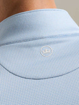PETER MILLAR Perth Basketweave Performance Quarter Zip Sweater - Mens - Lakeside