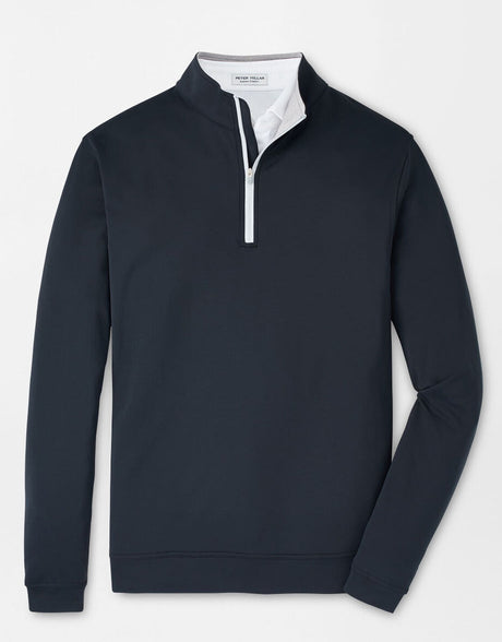 PETER MILLAR Perth Performance Quarter Zip Sweater - Mens - Black