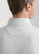 PETER MILLAR Perth Performance Quarter Zip Sweater - Mens - British Grey