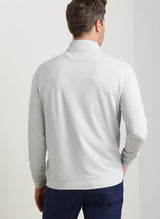 PETER MILLAR Perth Performance Quarter Zip Sweater - Mens - British Grey