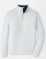 PETER MILLAR Perth Performance Quarter Zip Sweater - Mens - British Grey