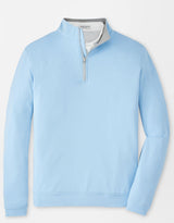 PETER MILLAR Perth Performance Quarter Zip Sweater - Mens - Cottage Blue