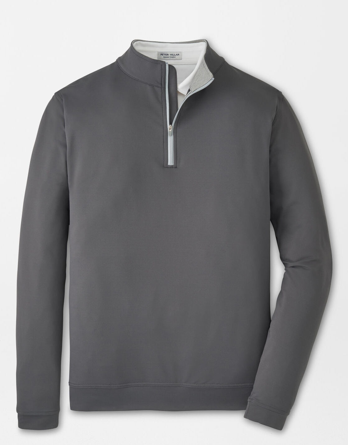 PETER MILLAR Perth Performance Quarter Zip Sweater - Mens - Iron