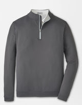 PETER MILLAR Perth Performance Quarter Zip Sweater - Mens - Iron