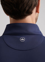 PETER MILLAR Perth Performance Quarter Zip Sweater - Mens - Navy