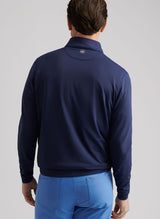 PETER MILLAR Perth Performance Quarter Zip Sweater - Mens - Navy