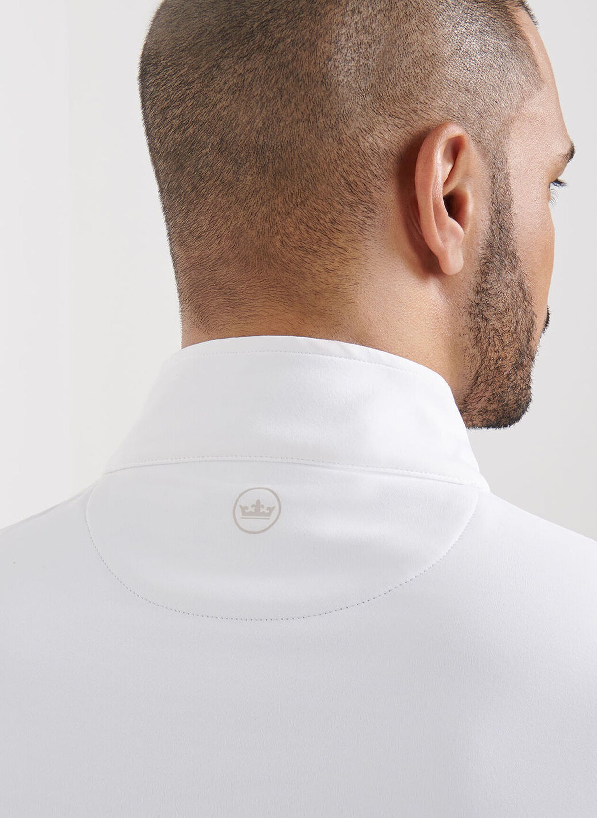 PETER MILLAR Perth Performance Quarter Zip Sweater - Mens - White