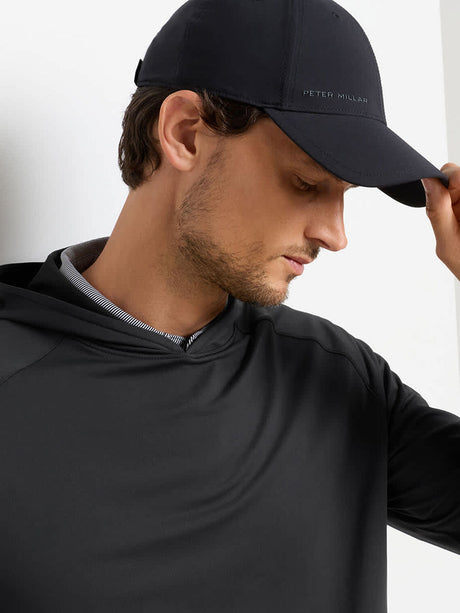 PETER MILLAR Pine Performance Golf Hoodie - Men's - Black