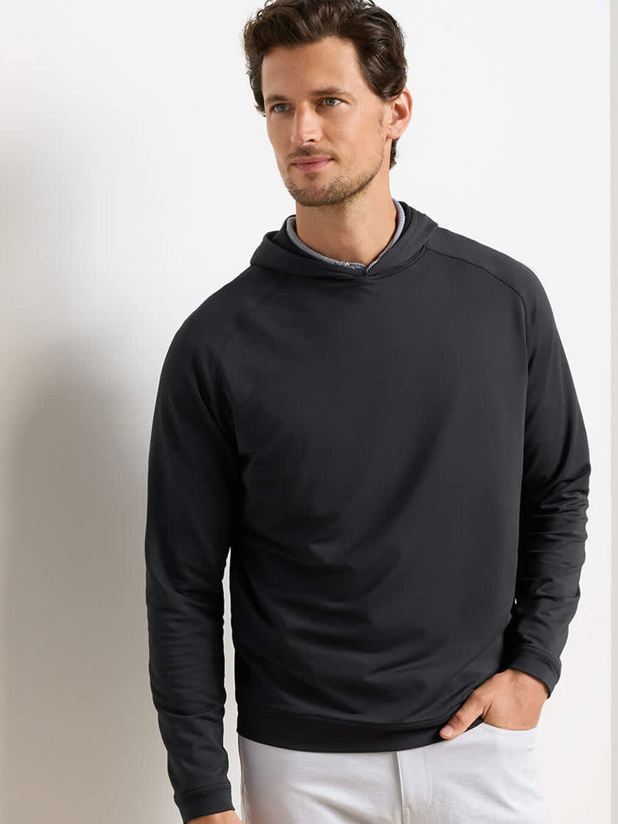 PETER MILLAR Pine Performance Golf Hoodie - Men's - Black