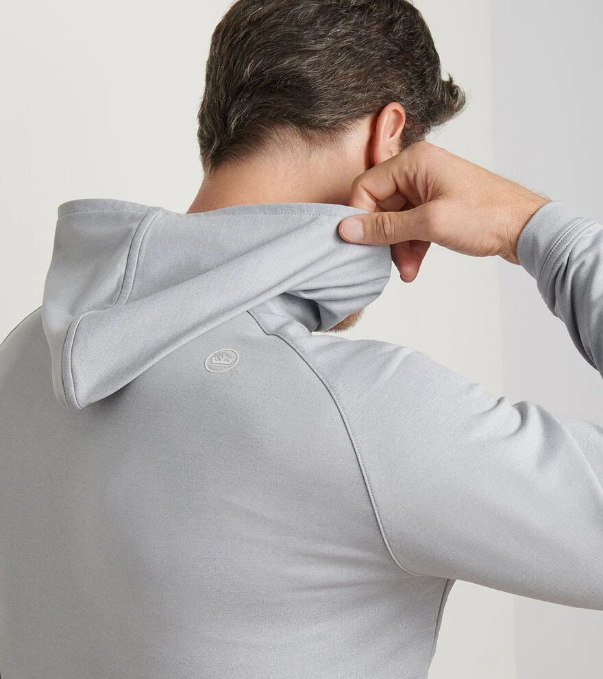 PETER MILLAR Pine Performance Golf Hoodie - Men's - Gale Grey