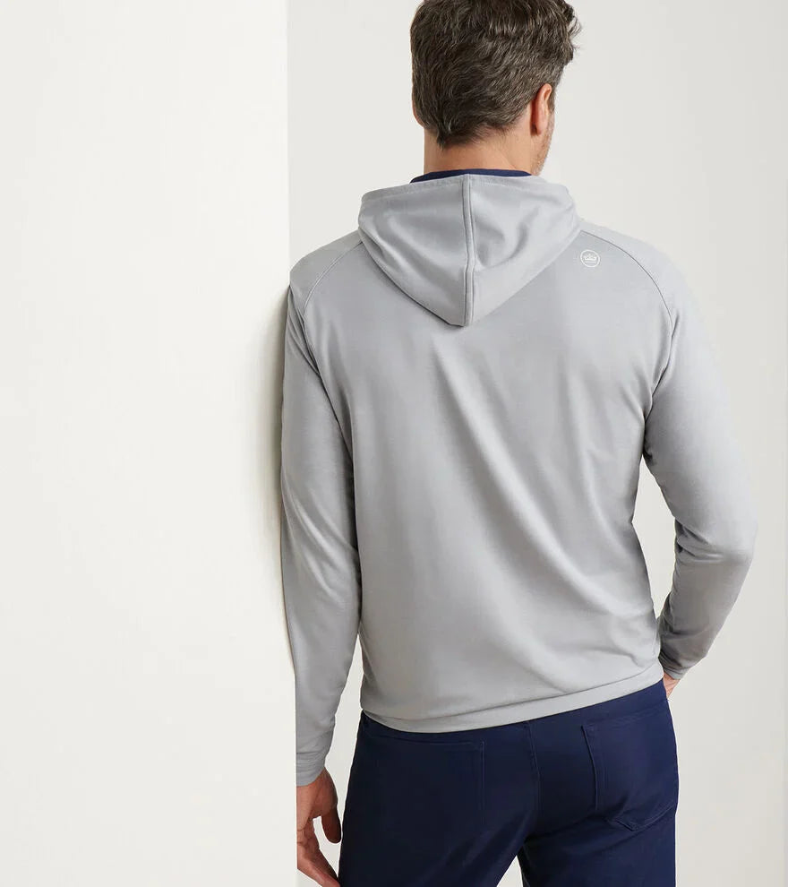 PETER MILLAR Pine Performance Golf Hoodie - Men's - Gale Grey