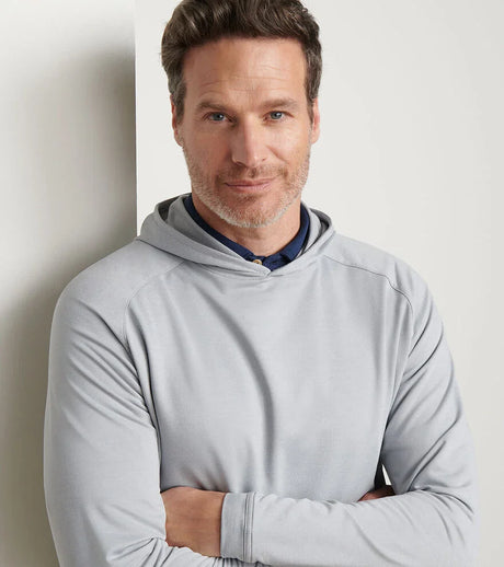 PETER MILLAR Pine Performance Golf Hoodie - Men's - Gale Grey