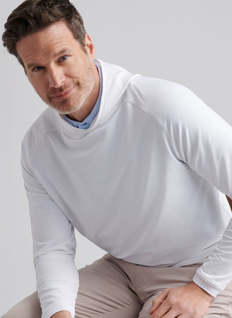 PETER MILLAR Pine Performance Golf Hoodie - Men's - White