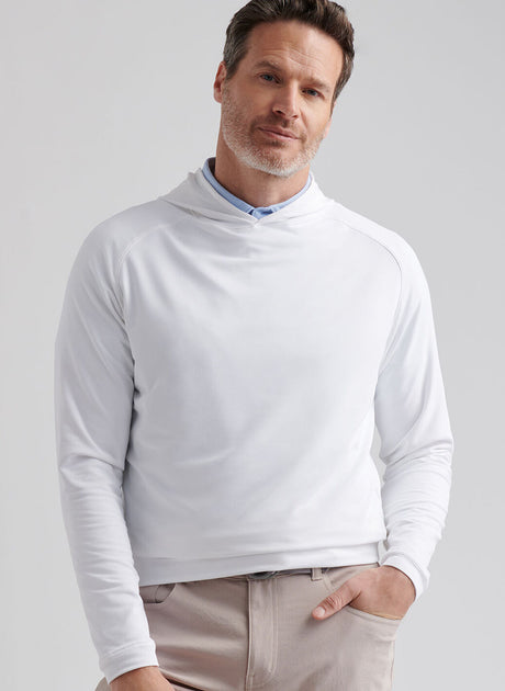 PETER MILLAR Pine Performance Golf Hoodie - Men's - White