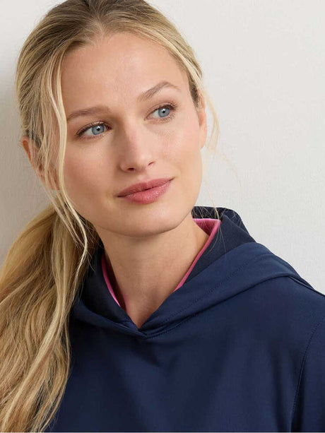 PETER MILLAR Pine Performance Hoodie - Womens - Navy