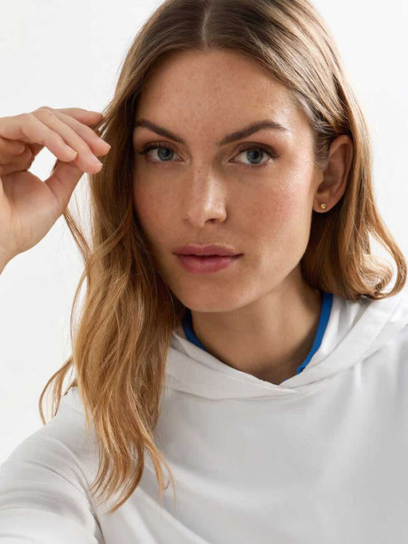 PETER MILLAR Pine Performance Hoodie - Womens - White
