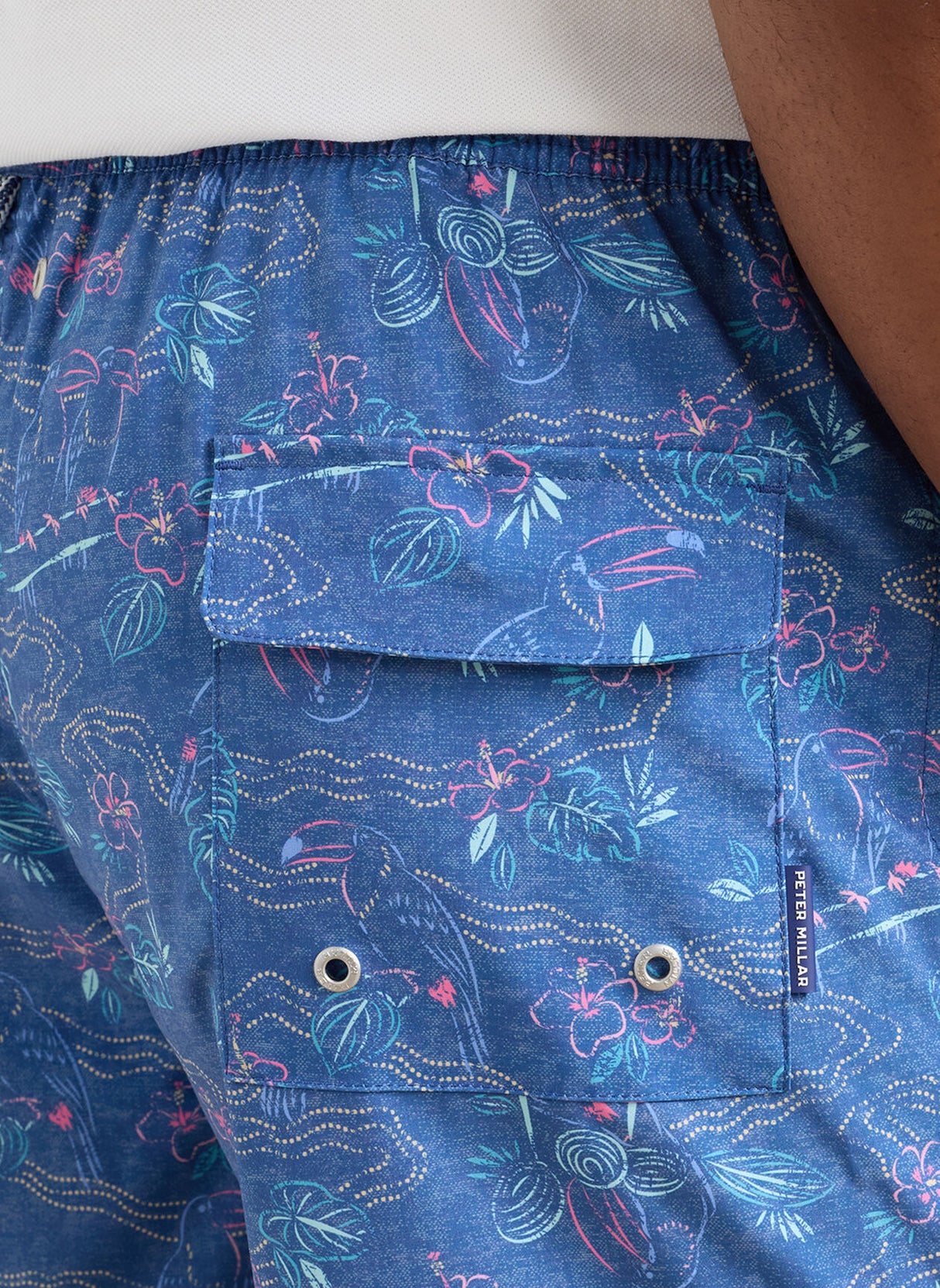 PETER MILLAR Rainforest Swim Trunk - Men's Classic Fit - Windsor Blue