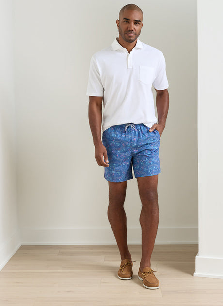 PETER MILLAR Rainforest Swim Trunk - Men's Classic Fit - Windsor Blue