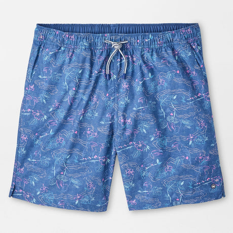 PETER MILLAR Rainforest Swim Trunk - Men's Classic Fit - Windsor Blue