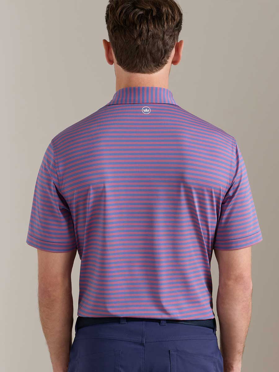 PETER MILLAR Rawlins Performance Jersey Polo Shirt - Men's Classic Fit - Bali Blue