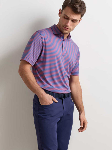 PETER MILLAR Rawlins Performance Jersey Polo Shirt - Men's Classic Fit - Bali Blue