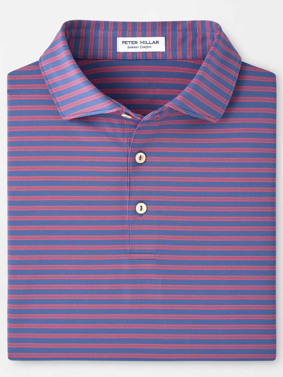 PETER MILLAR Rawlins Performance Jersey Polo Shirt - Men's Classic Fit - Bali Blue