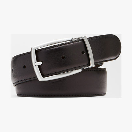 Peter Millar Reversible Leather Belt in Black/Brown - front product view
