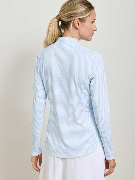 PETER MILLAR Shadebreak Lightweight Sunshirt - Womens - Blue Brisk