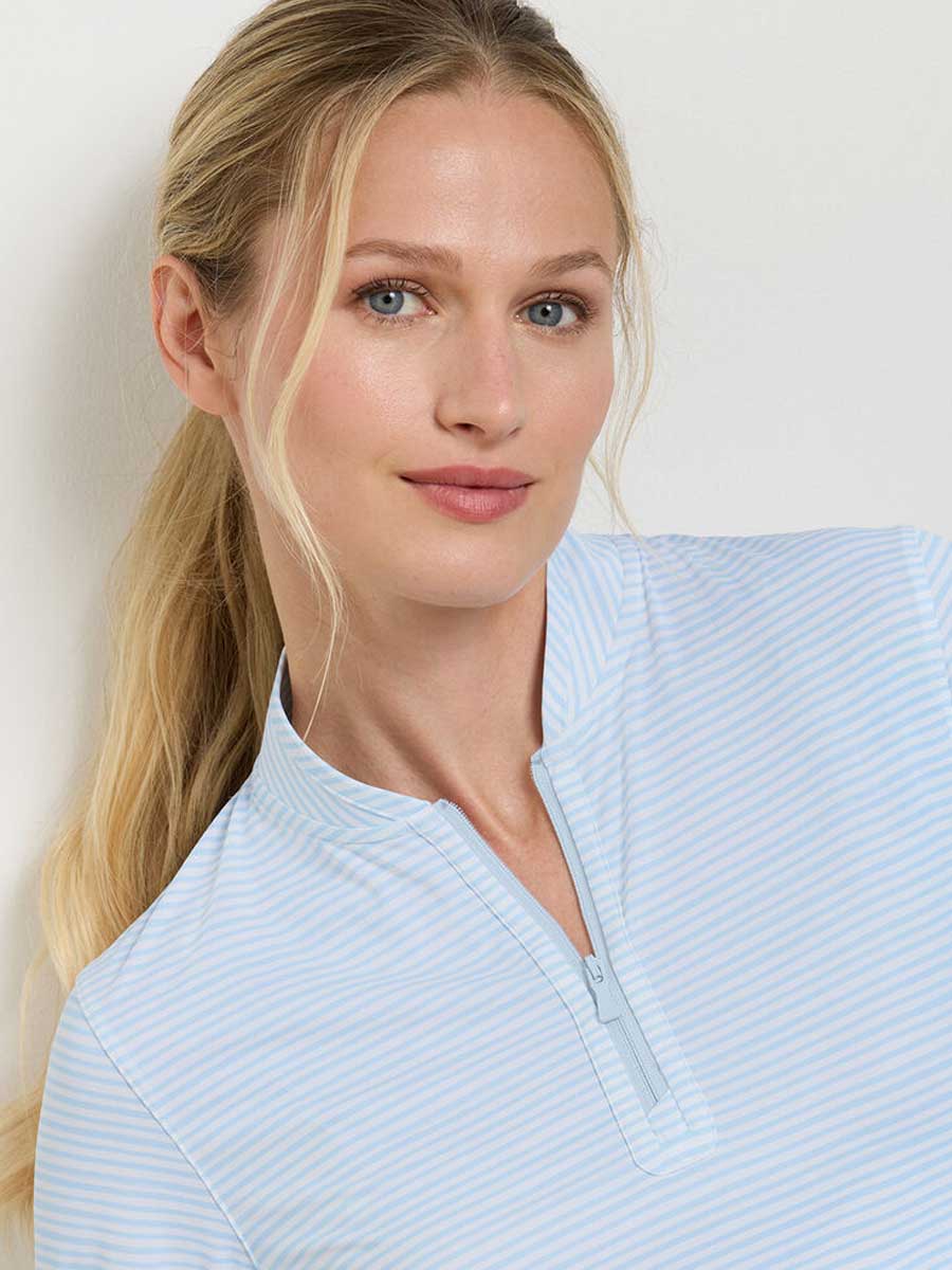 PETER MILLAR Shadebreak Lightweight Sunshirt - Womens - Blue Brisk