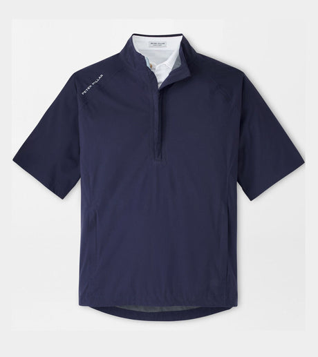 Peter Millar Shield Short-Sleeve Waterproof Rain Shell – Men’s – Navy - front product view