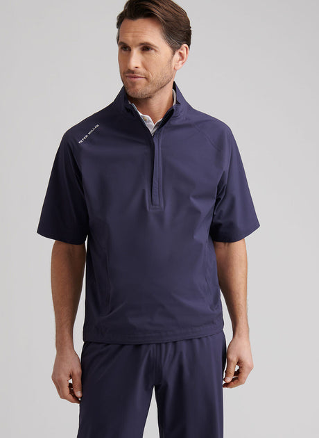 PETER MILLAR Shield Short-Sleeve Waterproof Rain Shell – Men’s – Navy
