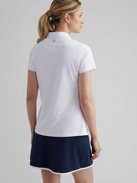 PETER MILLAR Short Sleeved Button Polo - Womens - White