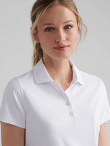 PETER MILLAR Short Sleeved Button Polo - Womens - White