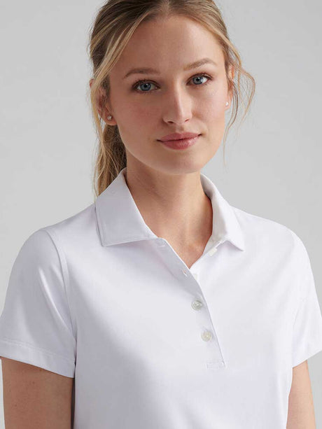 PETER MILLAR Short Sleeved Button Polo - Womens - White
