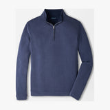 Peter Millar Soft Suede Performance Quarter-Zip in Navy - front product view
