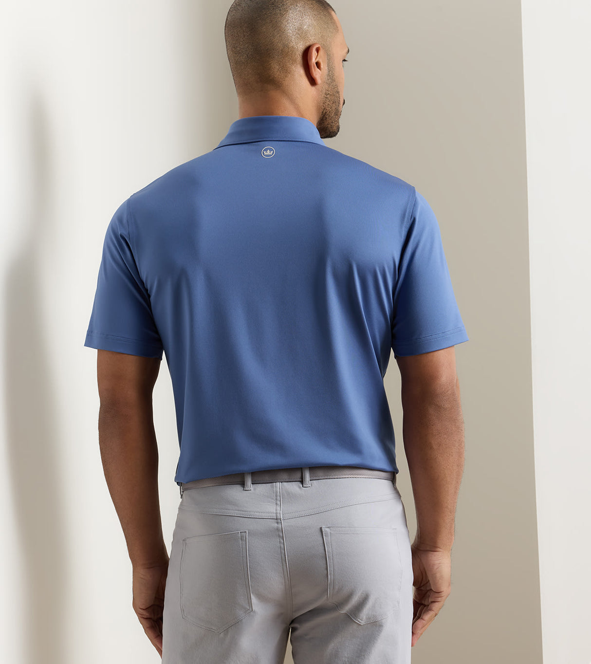 PETER MILLAR Solid Performance Jersey Polo Shirt - Men's Classic Fit - Bali Blue